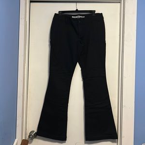 Women’s size 6 Massimo Supply Co flare black Utility pants with flare legs